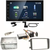 Kenwood DMX129DAB DAB+ Einbauset für Mercedes C-Klasse W203 CLK W208 W209