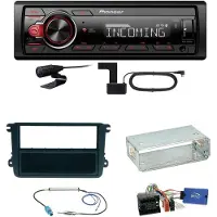 Pioneer MVH-330DAB Bluetooth DAB Einbauset für Beetle Jetta Sharan Tiguan T5