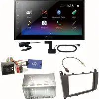Pioneer DMH-A340DAB Digitalradio Bluetooth Einbauset für Mercedes C-Klasse W203 CLC CL203 S203