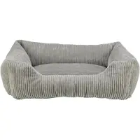 Trixie Orthopädisches Cord-Bett für Hunde und Katzen mit Rand und Memory-Foam - 120 × 80 cm