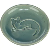 Trixie Bowl, ceramic, cat, 0.15 l/ø 14.5 cm, blue