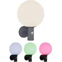 Globo RGB LED Wandleuchte, Bewegungsmelder, anthrazit, App Steuerung