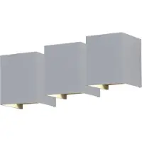 Etc-shop 3er Set LED Wandleuchte für Ihren Hof zum verstellen UP DOWN VT-759W