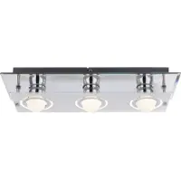 Globo Wandleuchte Wl Chrom, 3Xe27 Led 48971-3