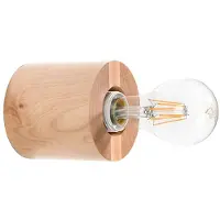 Etc-shop Wandleuchte, Holz, Landhausstil, H 10 cm