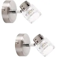 Etc-shop 2er Set Wandleuchten mit beweglichem Spot