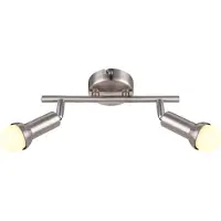 Globo Strahler Strahler Nickel Matt, Chrom, 2Xe14 Led 56044-2