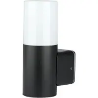 Etc-shop RGB LED Wandleuchte, Aluminium, schwarz, H 25 cm