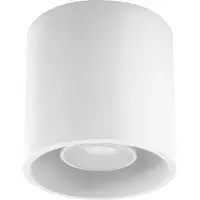 Etc-shop Aufbaulampe, Deckenleuchte, Aluminium weiß, 10 cm