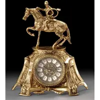 Casa Padrino Luxus Barock Tischuhr Gold 22 x H. 30 cm - Handgefertigte Bronze Uhr im Barockstil - Barock Schreibtischuhr - Barock Schreibtisch Deko - Barock Deko Accessoires - Barockstil Uhren
