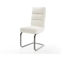 DELIFE Freischwinger Pela-Flex Bouclé Soft Beige Freischwinger flach Graphit Taschenfederkern