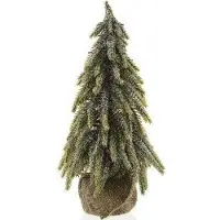 Kaemingk Minibaum Tannenbaum Indoor Jutesack D.12cm H.20cm grün