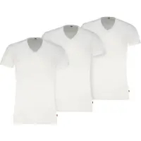 Levi's T-Shirt "T-Shirt Solid V-Neck 3P ECOM 3er Pack", Herren, Gr. L, weiß, Obermaterial: 95% Baumwolle CO. 5% Elasthan EL., Shirts T-Shirt