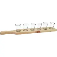 Erst-Holz Zirbenleiste für Schnaps mit sechs Gläsern 40.10-023