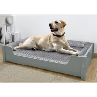 Polen s Haustierbett, Tierbett 100x60 cm, Kiefer grau V-30.32-G-100x60