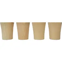 Erst-Holz Schnapsgläser aus Zirbenholz vier Zirbenholzschnapsgläser Stamperl 40.10-022