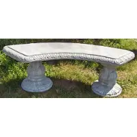 Casa Padrino Jugendstil Gartenbank / Parkbank 138 x 45 x H. 48 cm - Gebogene Sitzbank mit wunderschönen Verzierungen - Gartenmöbel - Special!