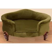 Casa Padrino Barock Hundebett Royal Grün / Braun / Gold - Barock Hundemöbel - Barock Tiermöbel - Tiermöbel im Barockstil