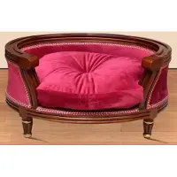 Casa Padrino Barock Hundebett Royal Boardeauxrot / Braun / Gold - Barock Hundemöbel - Barock Tiermöbel - Möbel im Barockstil