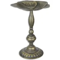 Casa Padrino Jugendstil Vogelbad mit Ständer Antik Bronze Ø 24,2 x H. 34 cm - Barock & Jugendstil Garten Deko