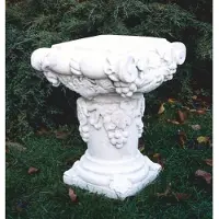 Casa Padrino Barock Garten Deko Stein Säule Weiß H. 47 cm - Garten Accessoires