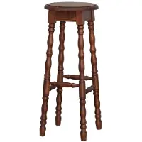 Casa Padrino Landhausstil Barhocker Braun 35 x 35 x H. 82 cm - Massivholz Barstuhl im Landhausstil