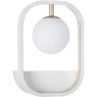 Casa Padrino Luxus Wandleuchte Weiß / Gold 17,8 x 11 x H. 25 cm - Wohnzimmer Wandlampe