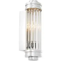Casa Padrino Wandleuchte / Wandlampe Silber 7 x 10 x H. 26 cm - Hotel & Restaurant Leuchte
