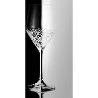 Casa Padrino Luxus Weißweinglas 6er Set Weiß Ø 8,6 x H. 22,4 cm - Handgefertigte & handbemalte Weingläser - Hotel & Restaurant Accessoires - Luxus Qualität