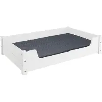 Polen Hundebett für große Hunde 100x60 Kiefer weiß Tierbett V-30.32-W-100x60