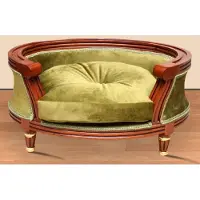 Casa Padrino Barock Hundebett Royal Grün / Braun / Gold - Barock Hundemöbel - Barock Tiermöbel - Möbel im Barockstil