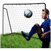 Ekspand | Fußballtor - 240x150 cm - Schwarz - Robuste Metallkonstruktion - Ideal für Training