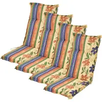 BURI 4x Polsterauflage Hochlehner Gartenstühle Sitzkissen Sesselauflage Sitzauflage