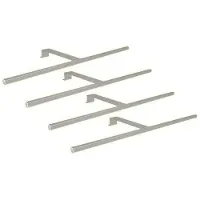 Kalb Material für Möbel kalb | LED Schrankbeleuchtung Schwebetür Aufbauleuchte silbergrau 600mm 4er Set warmweiß