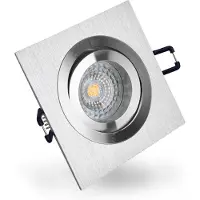 Mextronic LED Einbaustrahler 230 6W dimmbar 6711 Ø80 IP20 Poliertes Silberaluminium