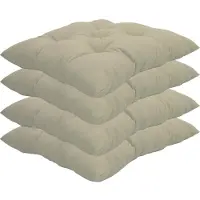 NYVI Stuhlkissen 38x38 cm ComfySeat - Sitzkissen mit 6 cm Comfort Sitzpolster - Indoor & Outdoor, Farbe:Ecru, Set:4er Set