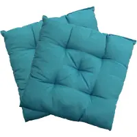 NYVI Stuhlkissen 38x38 cm ComfySeat - Sitzkissen mit 6 cm Comfort Sitzpolster - Indoor & Outdoor, Farbe:Aqua, Set:2er Set