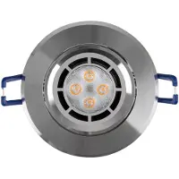 Mextronic LED Einbaustrahler 200-240V AC 5W 16302-1 0 Ø68 IP20 Alu Silber