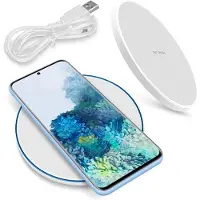 NAmobile QI Wireless Charger Schnell Ladegerät Samsung Galaxy S20 Ultra Ladestation 10W