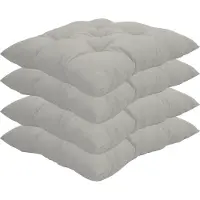 NYVI Stuhlkissen 38x38 cm ComfySeat - Sitzkissen mit 6 cm Comfort Sitzpolster - Indoor & Outdoor, Farbe:Weiß, Set:4er Set