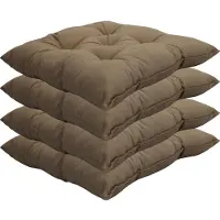 NYVI Stuhlkissen 38x38 cm ComfySeat - Sitzkissen mit 6 cm Comfort Sitzpolster - Indoor & Outdoor, Farbe:Beige, Set:4er Set