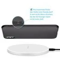 Naukita QI Induktions Ladestation 15W Apple iPhone 11 XR XS X Drahtloses Ladegerät Weiß