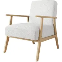 Mirjan 24 Sessel Runoya Boucle, Wohnzimmersessel vom Hersteller, Vintage Relaxsessel, Polstersessel (Farbe: Baloo 2073)
