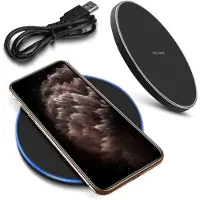 NAmobile Ladegerät für Apple iPhone 11 Pro Max QI Wireless Charger Induktives Laden