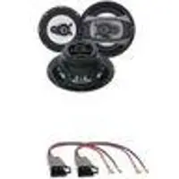 Crunch GTI-62 2-Wege Koaxial 16,5 cm Lautsprecher Einbauset passend für T4 vorne