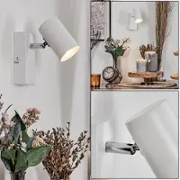 Hofstein Berlingo Wandlampe aus Metall in Weiß