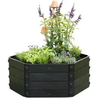 NYVI Gartenkomposter / Hochbeet NYVIGreen Grundvariante 550 Liter - Schnellkomposter aus wetterfestem & recyceltem Kunststoff, Ausführung:Grundvariante Höhe 50cm / Ø130cm