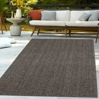 TT Home In- und Outdoor Loop Teppich Modern Robust Wetterfest Für Terrasse Wohnzimmer Küche Einfarbig Naturtöne Weiche Struktur Größe 200x280 cm