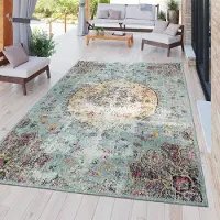 TT Home Moderner Outdoor Teppich Wetterfest für Innen & Außenbereich Boho Style In Multifarben Größe 120x170 cm