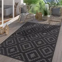 TT Home In-& Outdoor Teppich Wetterfest Balkon Küche Wohnzimmer Boho Skandi Design Größe 80x150 cm